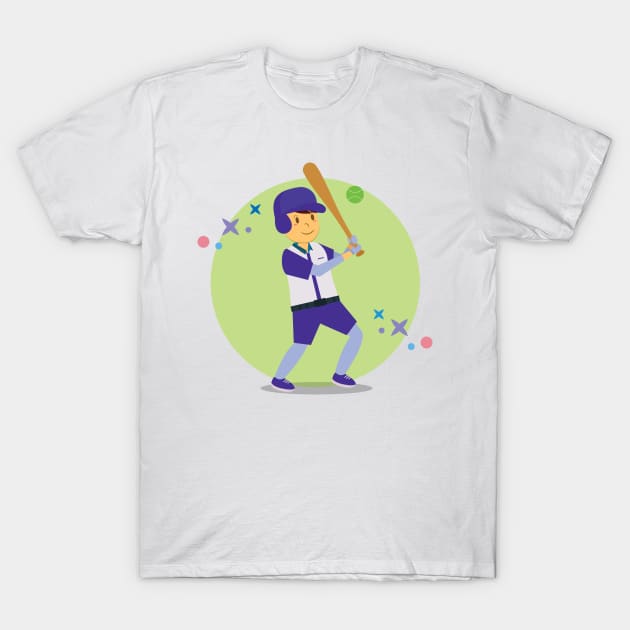 baseball athlete T-Shirt by Quenini